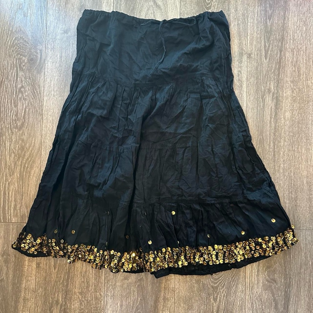 Elegant Black and Gold Women's Skirt